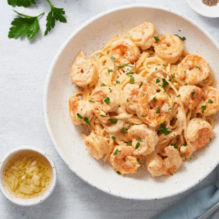 Low Carb Creamy Shrimp Pasta