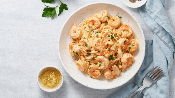 Low Carb Creamy Shrimp Pasta