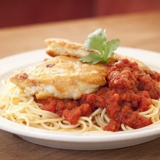 Hearts of Palm Spaghetti with Milanese