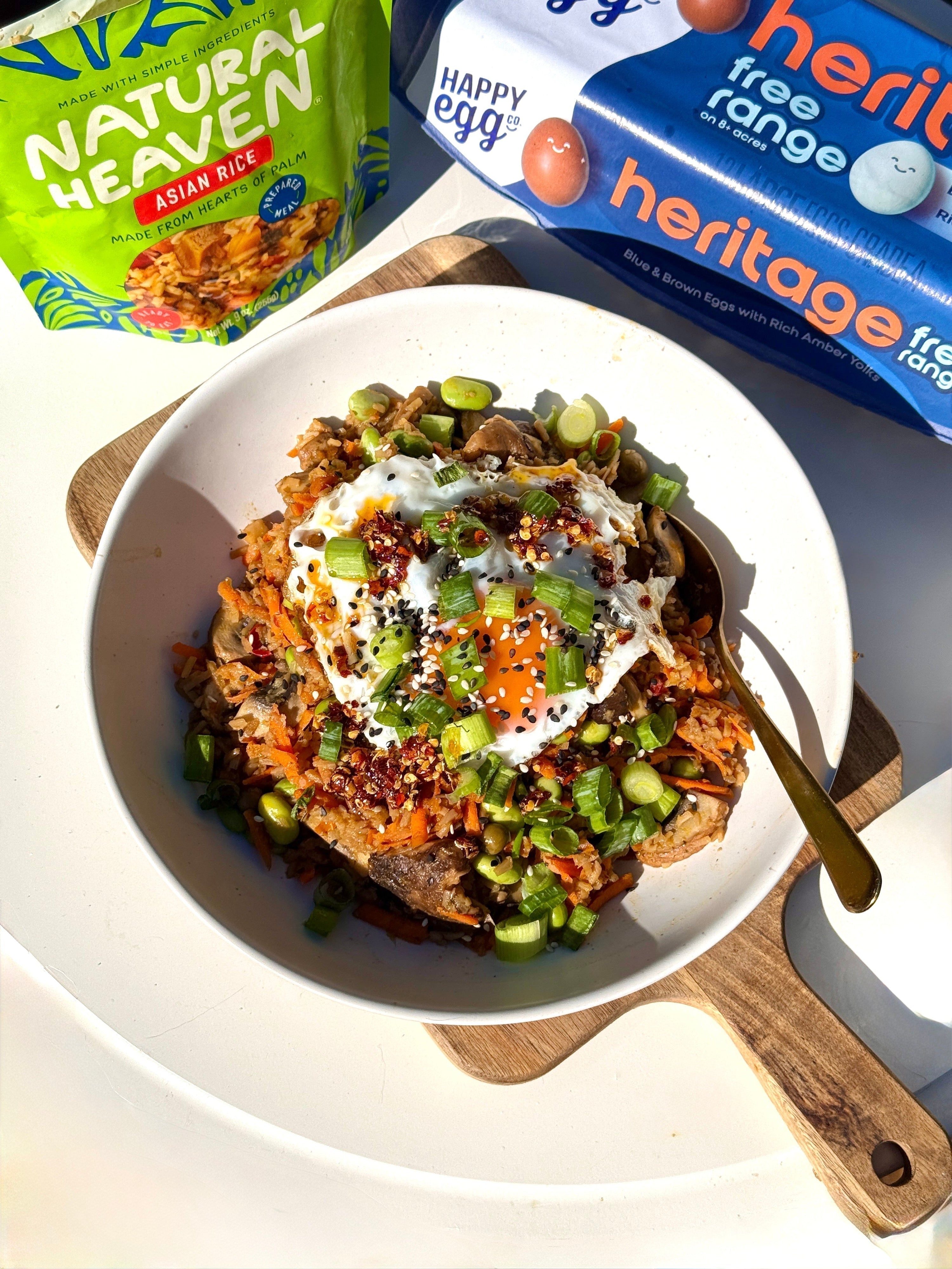 Savory Sesame Hearts of Palm Asian Rice Bowl Natural Heaven