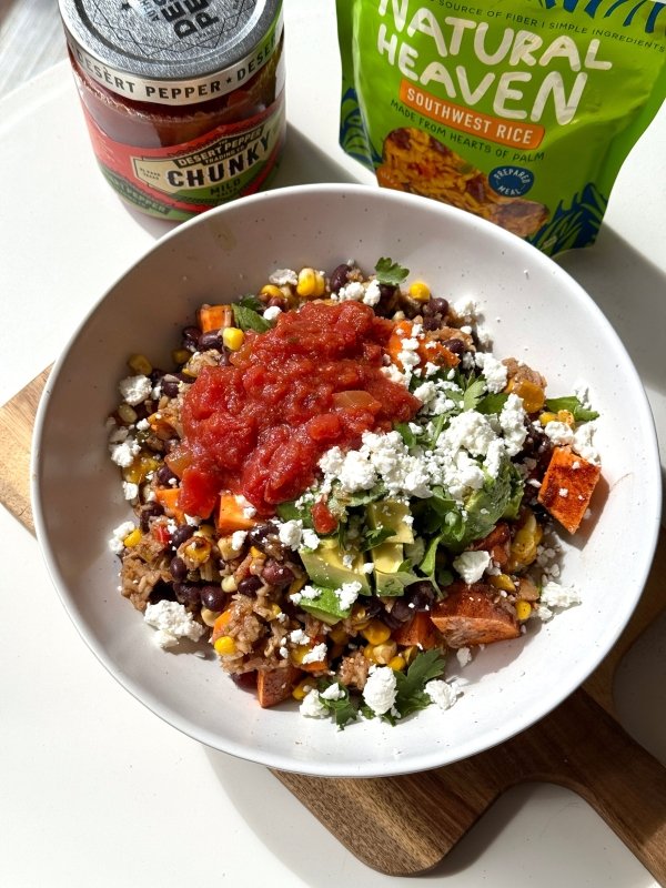 Loaded Southwest Hearts of Palm Rice Bowl