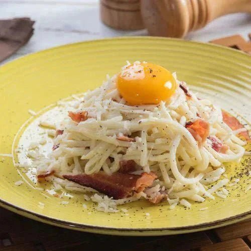 Hearts of Palm Spaghetti Carbonara with Bacon