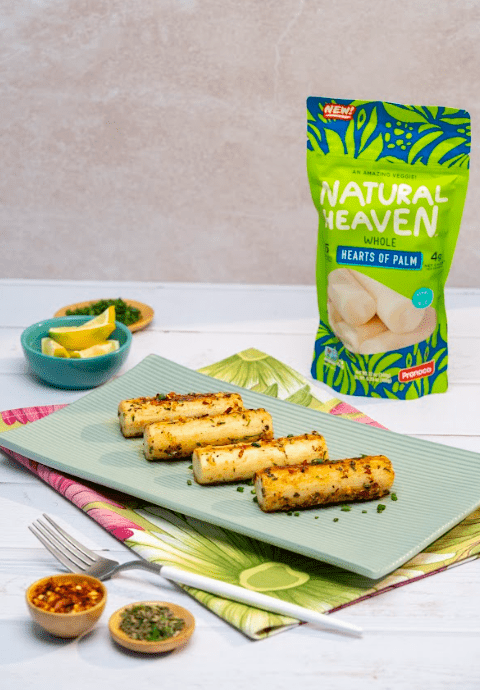 Natural Heaven Whole Hearts of Palm With Garlic Herb Butter