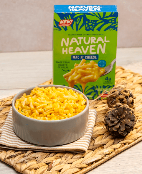 Hearts of Palm Mac N' Cheese topped with parsley