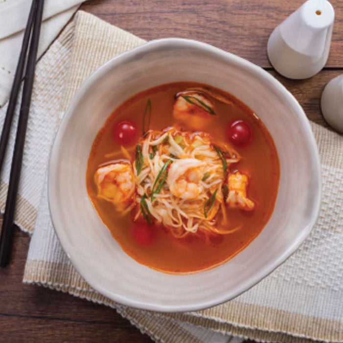 NATURAL HEAVEN ANGEL HAIR  SPICY SOUP WITH SHRIMP - By Chef Nicola