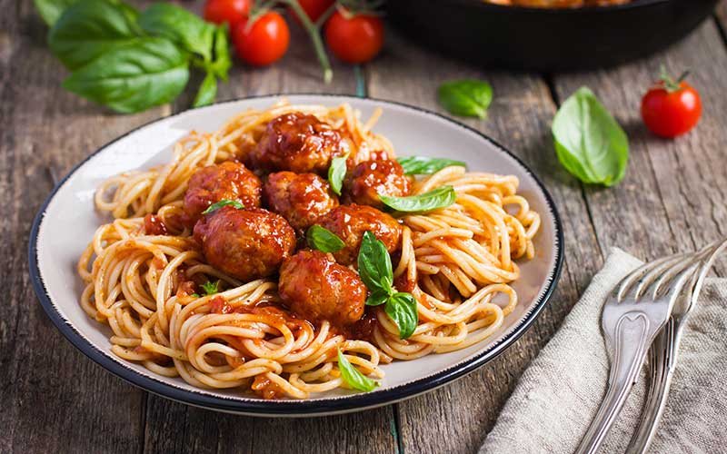   Remove BG  Save  Share  Sample  Spaghetti pasta with meatballs and tomato sauce 