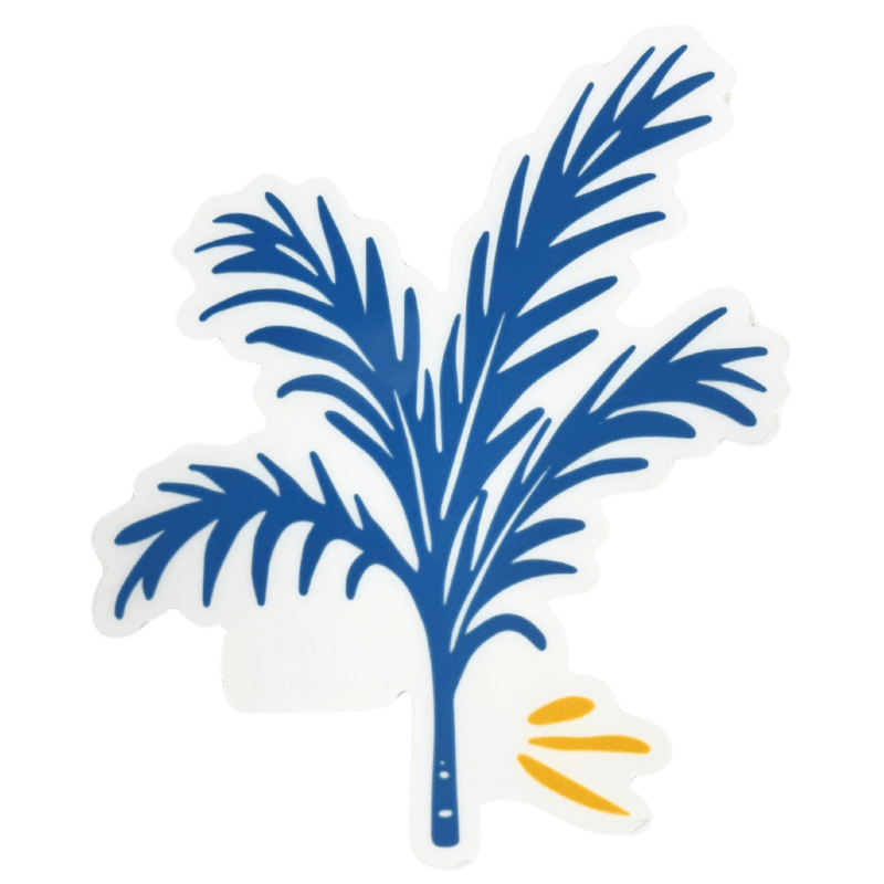 Blue Palm Sticker