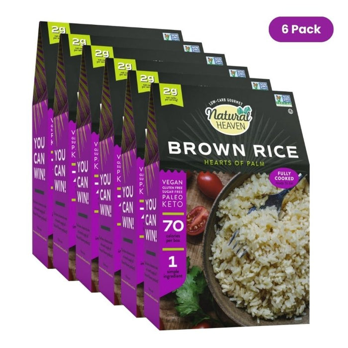 Brown Rice - Hearts of Palm Rice - 6 count, 54oz (255g) each