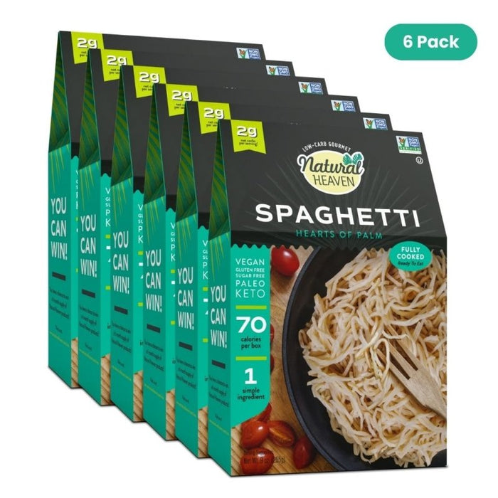 Spaghetti - Hearts of Palm Pasta - 6 count, 54oz (255g) each