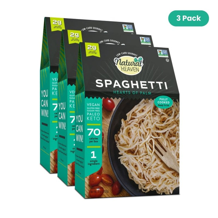 Spaghetti - Hearts of Palm Pasta - 3 count, 27oz (255g) each